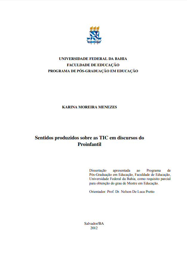 Leia mais sobre o artigo Sentidos produzidos sobre as TIC em discursos do Proinfantil