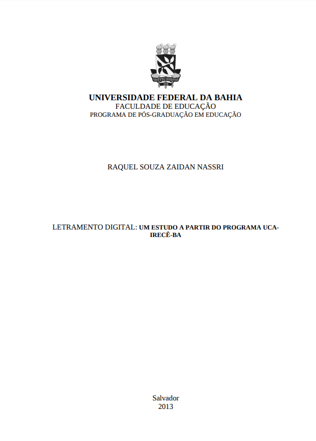 No momento você está vendo Letramento digital: um estudo a partir do Programa UCA-Irecê-BA