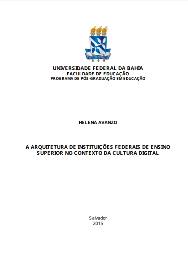 Leia mais sobre o artigo A Arquitetura de Instituições Federais de Ensino Superior no Contexto da Cibercultura os espaços de formação