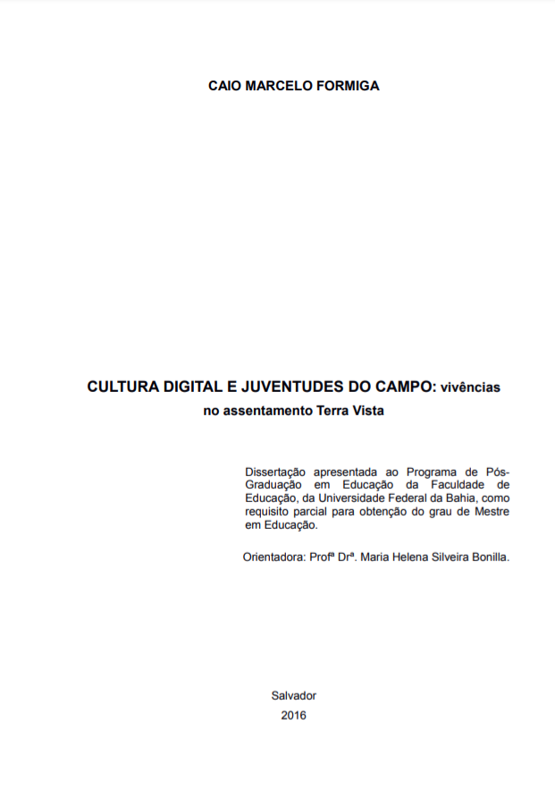 Leia mais sobre o artigo Cultura digital e juventudes do campo: vivências no Assentamento Terra Vista