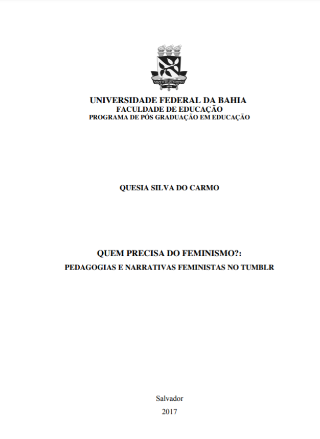 Leia mais sobre o artigo Quem precisa de feminismo? Pedagogias e narrativas feministas no Tamblr