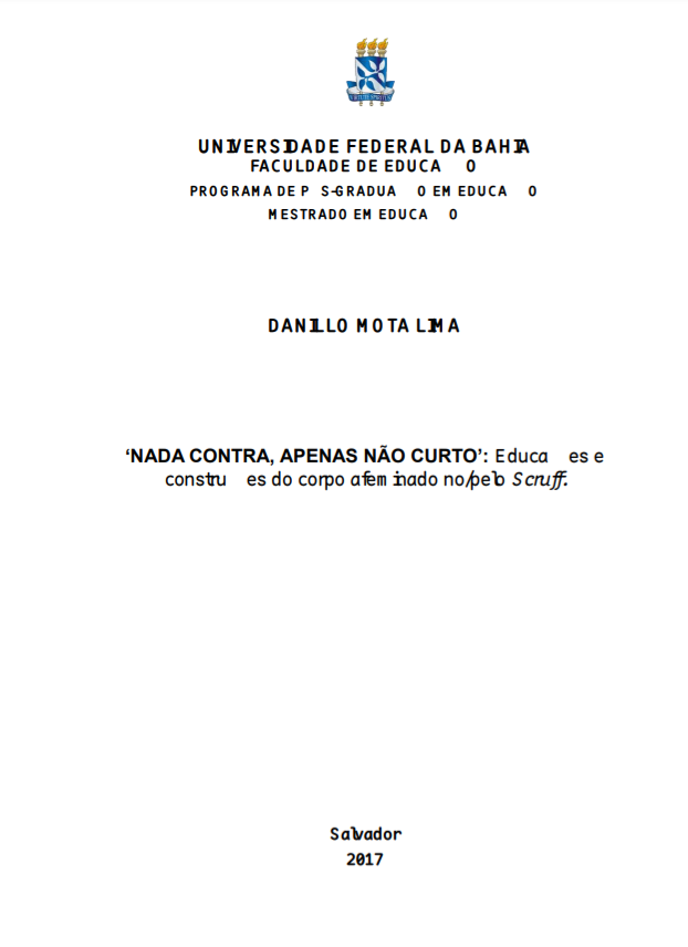 Leia mais sobre o artigo Nada contra, apenas não curto: educações e construções do corpo afeminado no/pelo Scruff