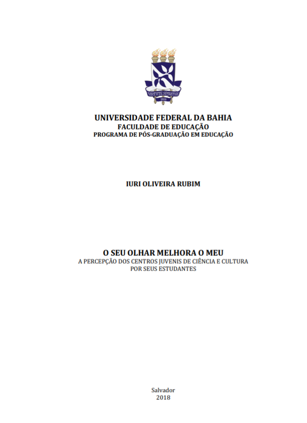 Leia mais sobre o artigo O seu olhar melhora o meu: a percepção dos Centros Juvenis de Ciência e Cultura por seus estudantes