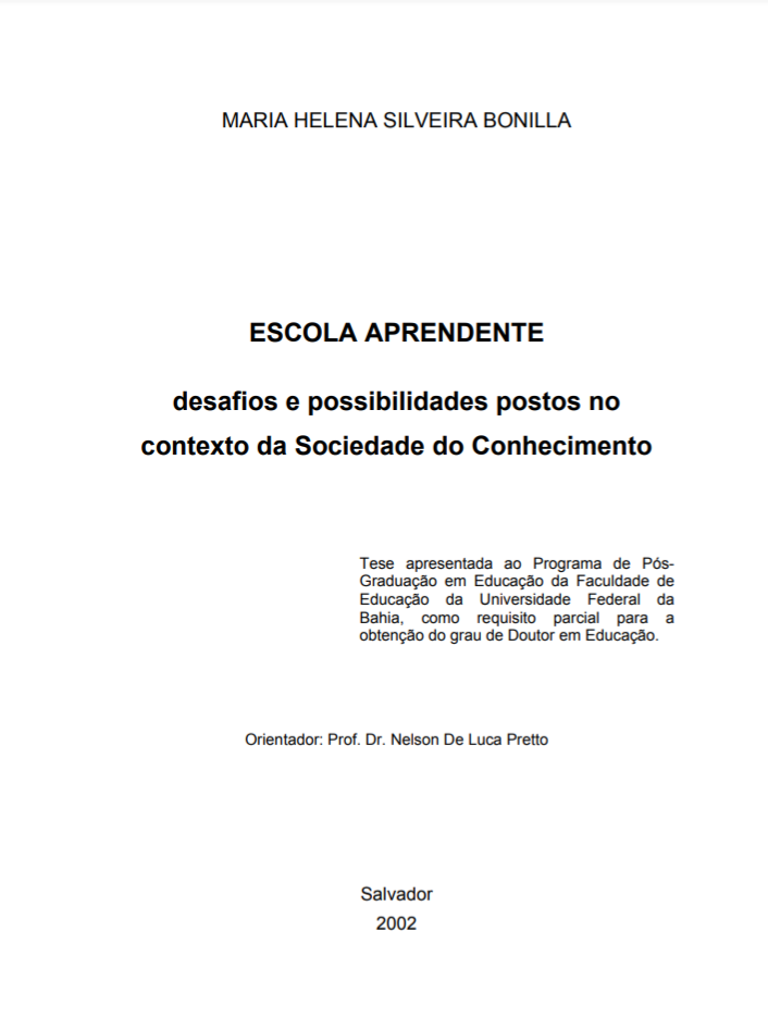 No momento você está vendo Escola Aprendente: desafios e possibilidades postos no contexto da sociedade do conhecimento