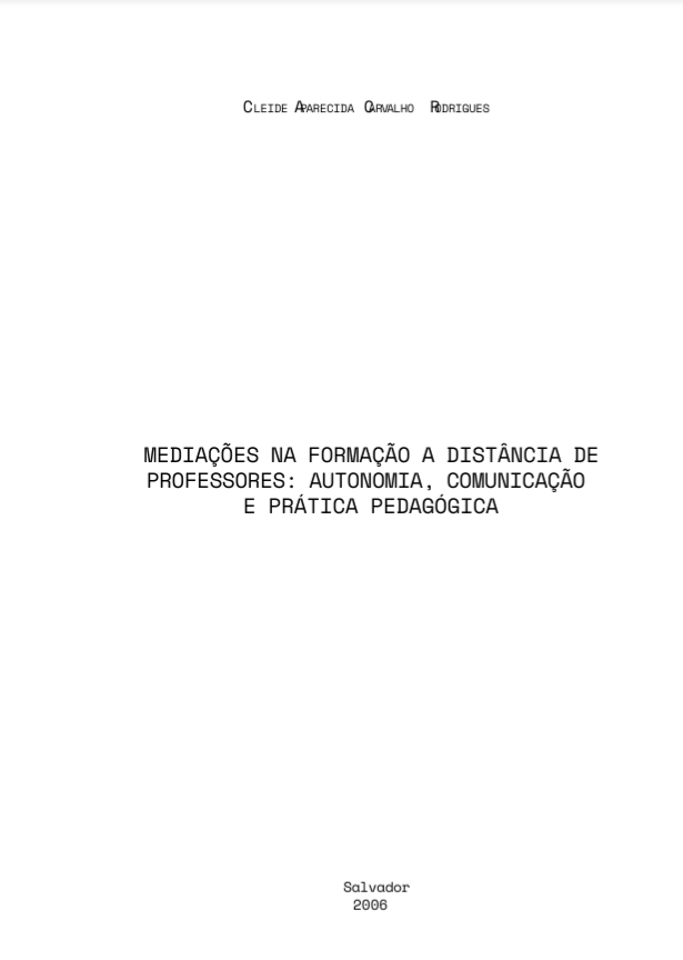 Leia mais sobre o artigo Mediações na formação a distância de professores: autonomia, comunicação e prática pedagógica