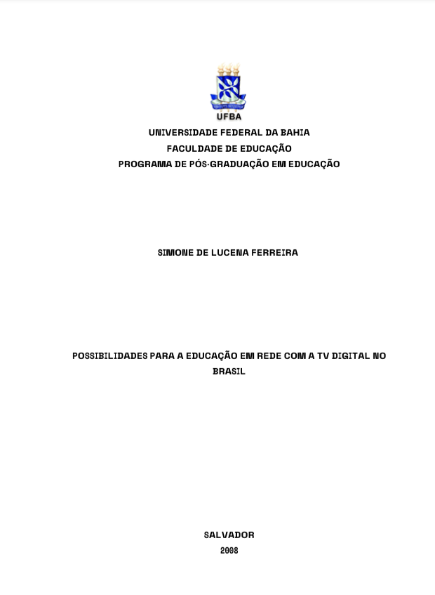 Leia mais sobre o artigo Possibilidades para a educação em rede com a tv digital no Brasil