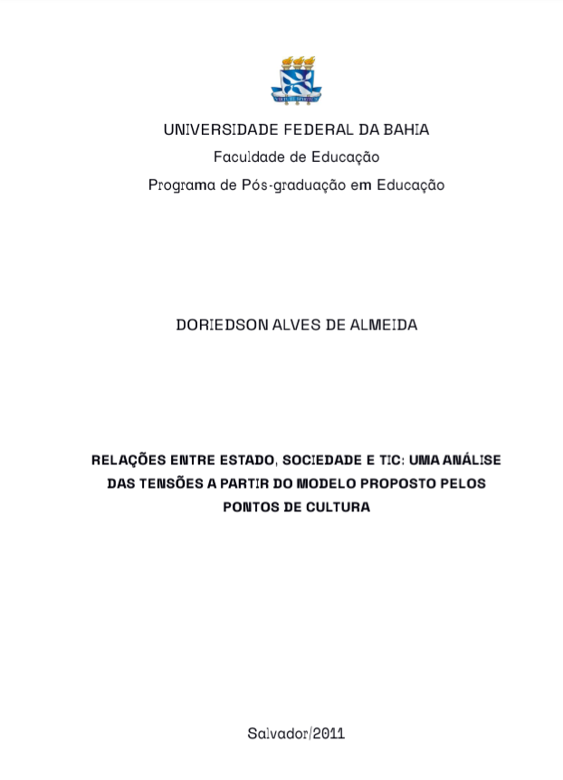 Leia mais sobre o artigo Relações entre Estado, Sociedade e TIC: uma análise das tensões a partir do modelo proposto pelos Pontos de Cultura