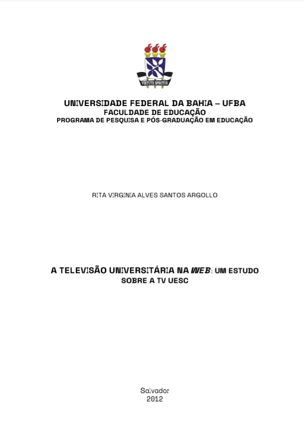 Leia mais sobre o artigo A Televisão Universitária na Web: Um estudo sobre a TV UESC