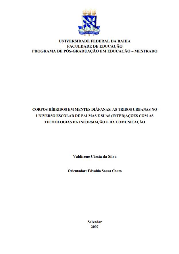 Leia mais sobre o artigo Corpos híbridos em mentes diáfanas: as tribos urbanas no universo escolar de Palmas e suas (inter)ações com as tecnologias da informação e da comunicação